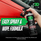 3D LVP Interior Cleaner - Removes Dirt, Grime, Grease, Oil & Stains from Leather, Vinyl & Plastic - Great for Seats, Steering Wheels, Door Panels, Dashboards - Car, Office, Home Use 16oz.