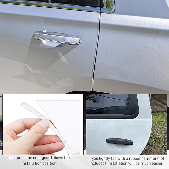 Car Door Edge Guards, Car Door Protector, 16Ft Rubber Seal Protector U Shape Edge Trim, Anti-Collision Auto Door Entry Guard Protective Strip Universal for Most Vehicles (White, 5M)