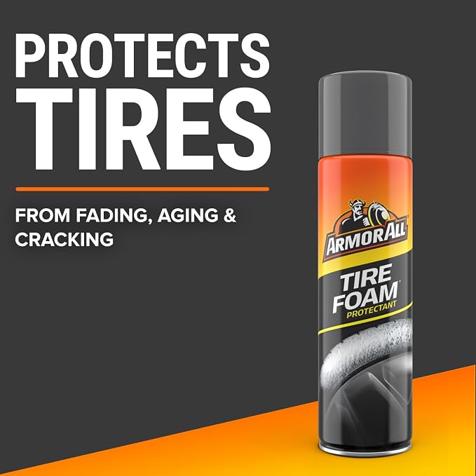 Tire Foam, Tire Cleaner Spray for Cars, Trucks, Motorcycles, 20 Oz Each, 1.25 Pound (Pack of 2)