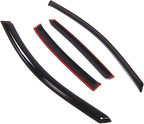 Outside Mount Window Vent Visors Rain Guards Compatible with Chevrolet Malibu 2013-2015 | Side Window Wind Deflectors Rain Shields | Smoke Tinted, 4 Pcs Set, DGWV-623