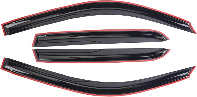 Durable Window Deflector for 2003-2009 Toyota 4 Runner, Original Tape-on Window Visors, Vent Deflector, rain Guards for Cars, Dark Smoke, 4 PCS WV94924