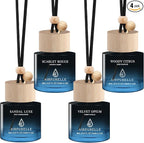 Car Air Freshners Hanging 4 Pack – Long Lasting Air Freshener for Car 90+ Days, Fragrance Oil Diffuser Gift Set, Four 0.27 FL OZ/8ML, Premium Car Fresheners Scent, Made in USA, Mothers Day Gift
