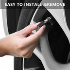 Tire Valve Stem Caps for Toyota Metal Car Wheel Air caps Auto Valve Stem Caps Accessories 4 Pcs Black