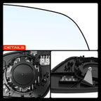 Right Passenger Side Heated Power Mirror Glass | Compatible with Hyundai Venue 2020-2025 - Exterior Side View Convex Mirror, w/o Auto Dimming Cable, with Backing Plate