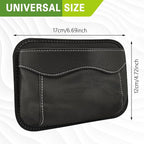 Car Seat Side Pocket Organizer, PU Leather Car Seat Gap Filler Bag, Car Seat Pocket Storage Bag for Phone, Keys, Sunglass, Wallet, Car Organizer Accessories for Seat, Door, Window (Black)