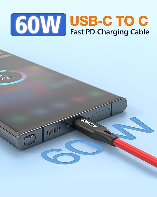 2 Pack 5ft Coiled USB-C to USB-C Cable [USB-IF Certified] Carplay | 60W PD Fast Charger Data Transfer Cord in Car for iPhone 17/16/15, Android Auto, Galaxy S26 S25 S24 S23 S22 S21 S10 S9, Pixel