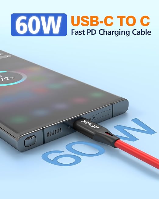 3ft Coiled USB-C to USB-C Cable [USB-IF Certified] Carplay | 60W PD Fast Charger Data Transfer Cord in Car for iPhone 17/16/15, Android Auto, Galaxy S26 S25 S24 S23 S22 S21 S10 S9, Pixel