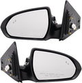 Driver and Passenger Side Mirror Power Heated Black Textured Paint to Match Compatible with 2017-2020 Hyundai Elantra HY1320253 HY1321253