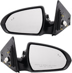 Driver and Passenger Side Mirror Power Heated Black Textured Paint to Match Compatible with 2017-2020 Hyundai Elantra HY1320253 HY1321253