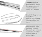 AUTOCLOVER Tape-On Rain Guards Window Visors 6 Pcs Set for Toyota Rav4 2019 2020 2021 2022 2023 2024 2025 / Window Deflectors, Out-Channel Vent Shades (Chrome)