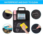 Premium Backseat Organizer for Kids 2 Pack, Heavy Duty Waterproof and Stain Resistant Kick Mats Back Seat Protector, Durable Backseat Car Organizer with Tablet Holder+Storage Pockets