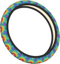 Universal 15 Inch Tie-Dye Steering Wheel Cover - Non-Slip Thick Neoprene Car Wheel Protector, Breathable Auto Interior Decor for Women Men, Fits Most Cars, SUVs, Sedans & Trucks