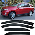 4PCS Premium Window Visors Rain Guards for Chevrolet(Chevy) Equinox 2018-2024 | Smoke Tinted Vent Visors | No-Drill Installation | Reduce Wind Noise & Block Rain | Weatherproof Car Accessories