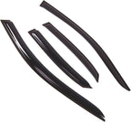 WD2-661 Dark Smoke 4 Pcs Set Window Visor (Outside Mount) Deflector Rain Guard Compatible with 1996-2001 Audi A4