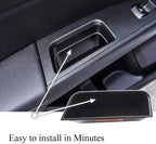 4pcs Door Side Storage Box Compatible with Ford Fusion 2013 2014 2015 2016 2017 2018 2019 2020 Armrest Phone Container Door Organizer Handle Pocket ABS Tray Insert Glove Pallet