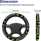 Spooky Sack Steering Wheel Cover, Non Slip Polyester Car Wheel Protector for Car SUV Truck, Universal 15 Inch
