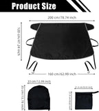 Windshield Cover for Ice and Snow No Scraping Car Accessories All Weather Waterproof Sunshade Winter Windshield Cover with Mirror Protection for Snow Ice Frost Sun Dust