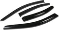 Window Visors Compatible with 09-14 Nissan Maxima, 4Pcs Front & Rear Tape-On Window Vent Visor Deflectors Rain Guard, Glossy Dark Smoke