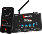 Pro 2.4 BT Bluetooth DSP Crossover Full, Digital Signal Processor, Car Audio Equalizer with App, Gain up to 9V, 15 Band Graphic Equalization, 12 preset EQ, 2 in and 4 Out, High Level Input