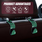 2 Pack Car Hooks, Bling Rhinestones Crystal Hooks, Auto Seat Back Organizers, Car Decorations Backseat Hanger, Car Seat Hooks Perfect for Holding Handbags, Clothes, Purses and Water Bottles