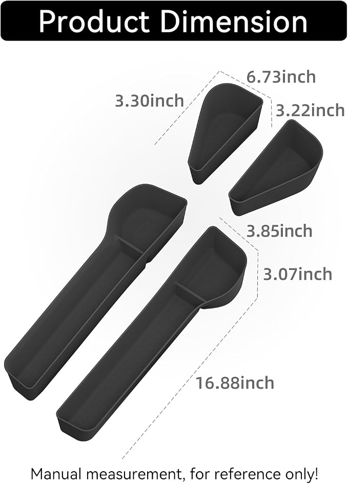 4PCS for Toyota RAV4 2026 Front & Rear Door Side Storage Box TPE Door Handle Organizer Car Accessories Black