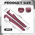 2PCS Car Seat Gap Filler Organizer,3 in 1 Car Seat Side Gap Filler with Hook for Avoiding Dropped Items,Universal No Drop Seats Guard for Filling Gaps 1.37-1.49 Inch Wide (Red)