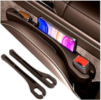 2PCS Car Seat Gap Filler Organizer,Upgrade Car Side Seat Gap Filler with Phone Holder,Multifunctional Car Seat Filler Gap Space Prevents Things Dropping for Cars,SUVs (Brown)