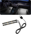 Car LED Strip Light, 24 LED RGB Auto Under Dash Interior Atmosphere Lights, USB Vehicle Decorative Lamp Ambient Night Light Strip, Lighting Kit Car Accessories (White)
