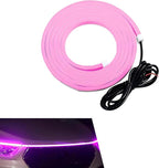 1PC Car Hood LED Strip Light, 59In Waterproof Pink Flexible LED Light Strip with Adhesive Tape, Exterior and Interior Decoration, Universal for Most Cars, Trucks, SUVs (Pink)