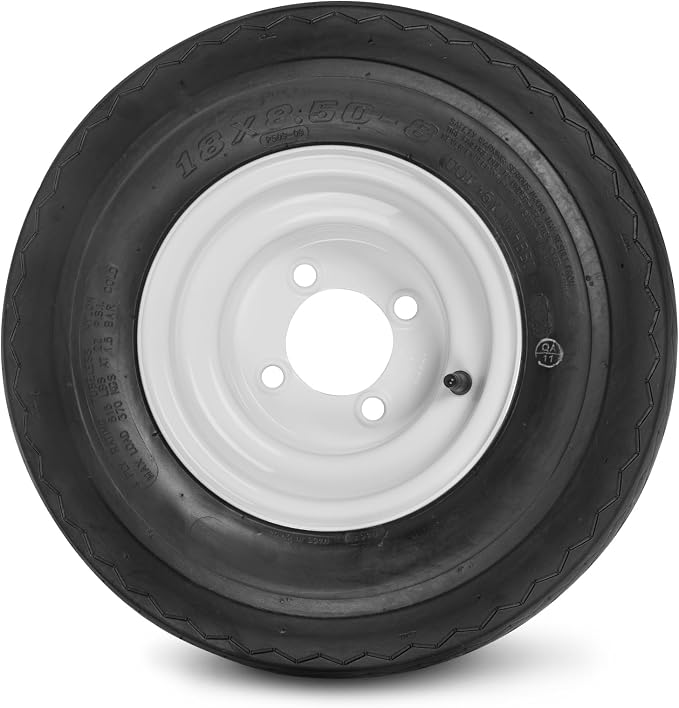 2 Pack 18x8.50-8 Golf Cart Tires with Wheel Assembly, 4-Lug 4" Center Hub, Compatible with Club Car, Cushman, E-Z-GO Golf Carts