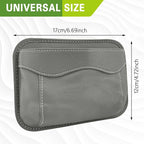 Car Seat Side Pocket Organizer, PU Leather Car Seat Gap Filler Bag, Car Seat Pocket Storage Bag for Phone, Keys, Sunglass, Wallet, Car Organizer Accessories for Seat, Door, Window (Grey)