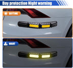 YoRise 2PCS Car Bumper Guard Strip, Anti-Collision Anti-Scratch Car Bumper Protector Trim with Reflective Patch, Foldable Door Edge Guard for Most Cars (Yellow)
