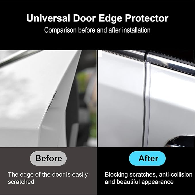 Car Door Edge Guards, 32FT Clear Universal Multifunction Car Door Trim Edge Body Strip Mold Scratch Guard Protector Fit for Most Car