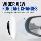 Blind Spot Mirrors - 2 Pack Oval HD Glass Frameless Convex Rear View Mirror with Wide Angle Adjustable Stick for Cars, Trucks, And Motorcycles Stuff Rearview Mirror Accessories Decor