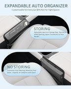 Car Seat Gap Filler, Pro-Seats Gap Filler Organizer and Storages 2-in-1, Premium Leather Center Console Organizer, Car Organizer Front Seat Universal Fit for Car SUV Truck