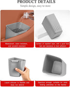 Car Interior Storage Box, Black Silicone Door Side Organizer with Umbrella Holder and Trash Can, Vehicle Accessory (Grey)