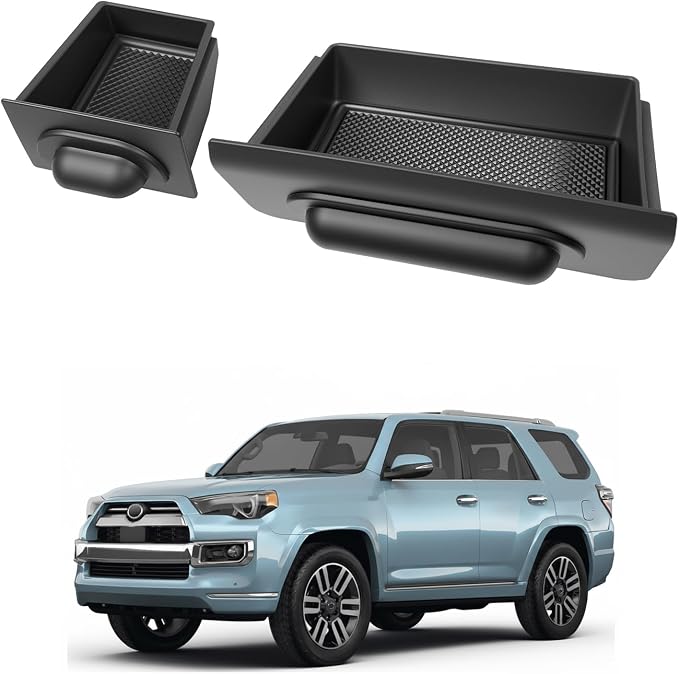 Center Console Drawer Fits for 2014-2024 Toyota 4Runner Console Organizer Dashboard Screen Tray Armrest Storage Box Compatible with 4Runner Interior Accessories (Drawer)