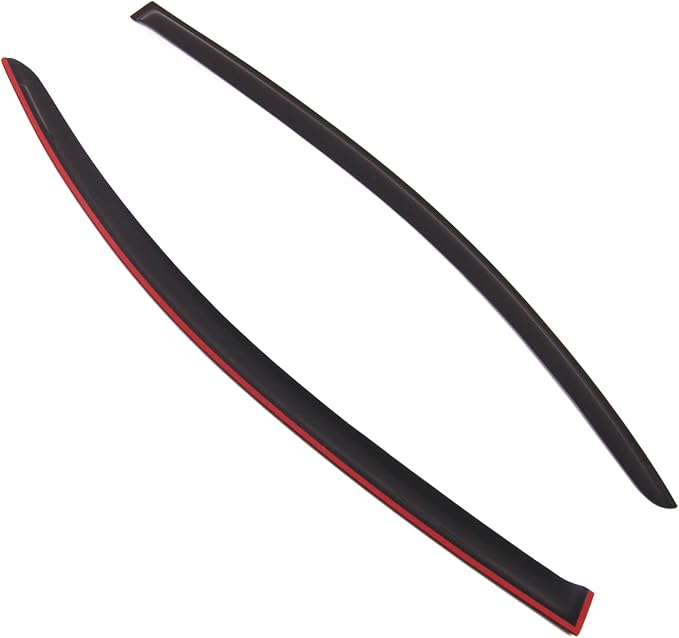 WD2-755 Dark Smoke 2 Pcs Set Window Visor (Outside Mount) Deflector Rain Guard Compatible with 2008-2013 Volvo C30