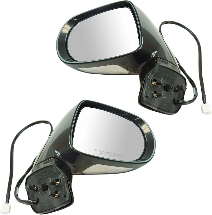 2 Piece Driver and Passenger Side Mirror Assembly Set Electric Adjustment Heated No Memory Black Compatible with 2013-2015 Lexus RX350 RX450h LX1320128 LX1321128