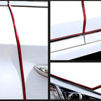 Car Door Edge Guards, 16Ft U Shape Door Edge Trim, Rubber Molding Auto Door Edge Seal Protector, Anti-Collision Vehicle Protection Accessories Universal for SUV, Truck, Van (Red)