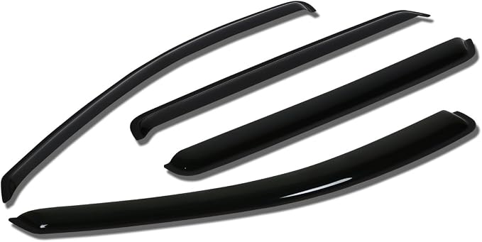 4Pcs Tape-On Window Visor Rain Guard Compatible with 2007-2012 Santa Fe, Rain Shields Vent Shade Wind Deflector, Acrylic