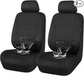 Neoprene EVA Waterproof car seat Covers Front Seats Only, Universal fit for SUV Vehicles Automotive with 5mm Composite EVA Inside,Airbag Compatible (Two Seats, Black and Black)