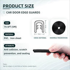 16.5FT(5M) U Shape Car Door Edge Guards Black compatible with Honda CRV SUV 2025 2024 2023 -2017 LX EX EX-L Upgraded- U-Shaped Automotive Trim Car Door Edge Protector No Glue Required, Fade-Resistant