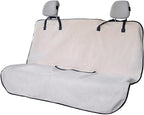 Back Seat Cover for Car Trucks Van SUV Jeep,Waterproof Rear Bench Towel Seat Covers for Dogs and Kids,Automotive Backseat Protector (Off-White)