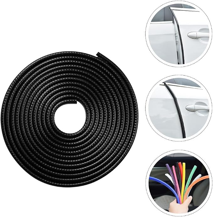 Car Door Edge Guards Rubber U Shape Edge Trim Seal Strips Protector Car Door Edge Protection for Car Auto Vehicle 10M