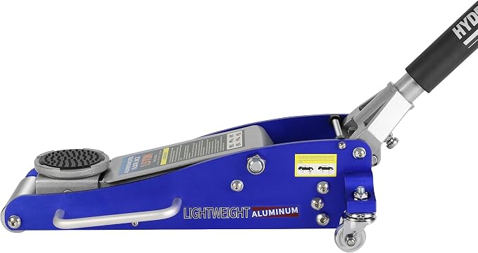 Floor Jack,Heavy Duty Hydraulic Floor Jack, Low Profile Aluminum and Steel Racing Floor Jacks w/2 Piston Quick Lift Pump, Lifting 3.5"-14" 1.5 Ton(3,000 lb) Capacity Blue