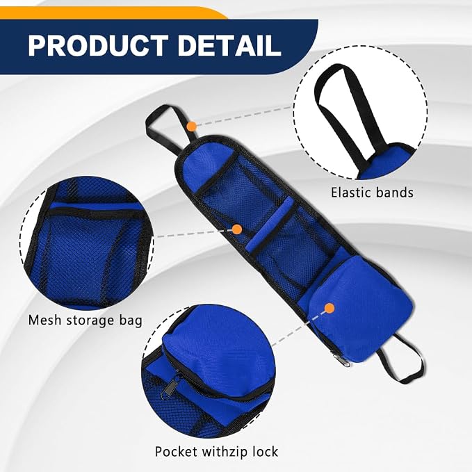 2PS Car Seat Side Organizer, Auto Seat Storage Hanging Bag, Multifunctional Vehicle Mesh Pocket Hold, Car Accessories Can Hold Phone, Wallet, Glasses for Most Cars