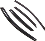 WD2-667 Dark Smoke 4 Pcs Set Window Visor (Outside Mount) Deflector Rain Guard Compatible with 1998-2004 Audi A6