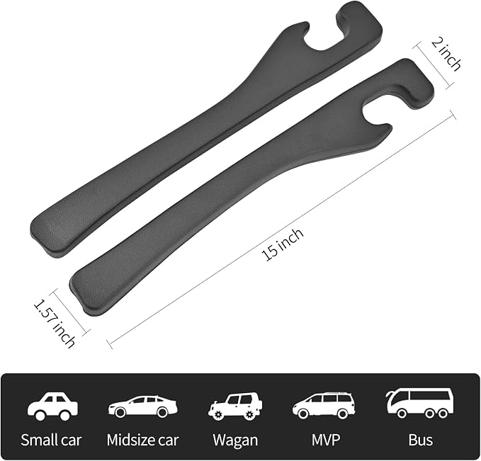 Car Seat Gap Filler, Car Accessories Interior Organizer, Between Seat Car Gap Filler Fit Sedan SUV Truck, Set of 2 Black