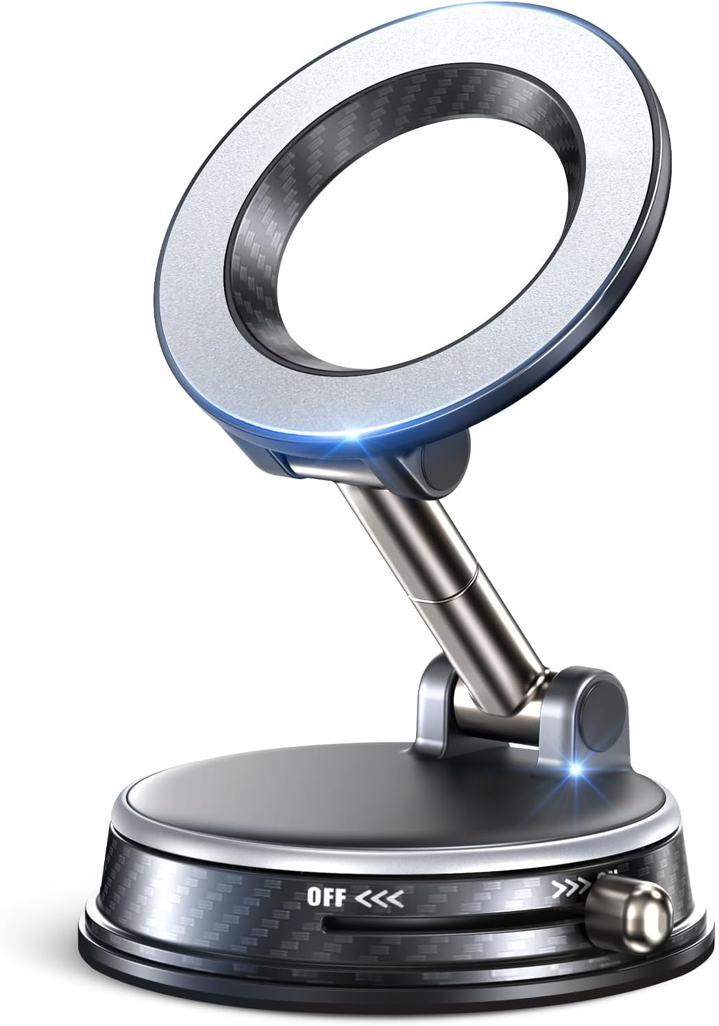 Vacuum Magnetic Car Phone Holder — 85 lb Suction & MagSafe